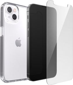 Speck Presidio Perfect Clear + Shieldview Bundle Apple iPhone 13, iPhone 14 (Excellent case + Screen Protector)