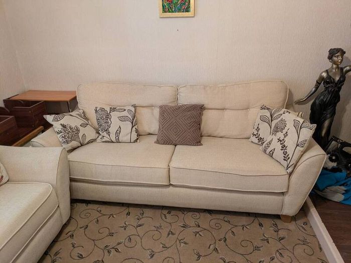 2 seaters & 3 seater beige sofas for sale