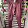 leggings Bnwt burgundy fake leather biker style leggings m/l Image 6