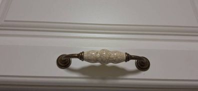 128mm Cream Crackle Bronze leg handles (70 available)