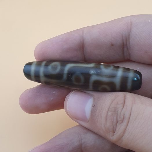 Himalayan 9 Eyes Tibetan Agate Dzi Bead Amulet Pendant