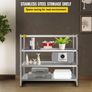 Storage Shelf, 4-Tier Stainless Steel Shelving, Storage Shelving Unit, 70.9 x 17.7 x 59.1 Inch Heavy Duty Storage Rack Shelving, 1320 Lbs Total Capacity Image 3