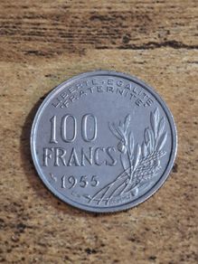 France 1955, 100 Francs Coin, great condition - free standard postage