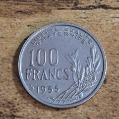 France 1955, 100 Francs Coin, great condition - free standard postage
