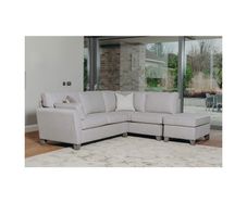 Grey corner L sofa