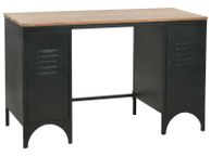 main image for ad Double Pedestal Desk Solid Firwood and Steel 120x50x76 cm