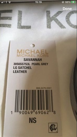 Michael Kors Leather Grey Satchel
