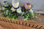 Flower garland candle holder (candle holders not included)