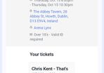 Chris Kent tickets