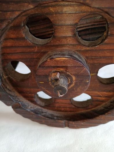 Vintage Carved Wood Cannon