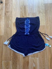 Brand New Ladies Navy Playsuit Size Large