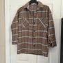 Brown Ladies shirt jacket plaid, size S Image 2