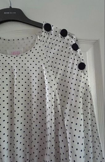 Savida Polka Dot Midi Dress Size Medium