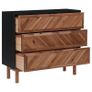 Sideboard 90x33.5x80 cm Solid Acacia Wood and MDF Image 4