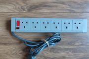2m 6 Socket Type G - British Extension Lead