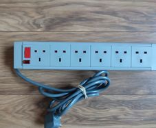 2m 6 Socket Type G - British Extension Lead