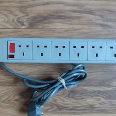 2m 6 Socket Type G - British Extension Lead