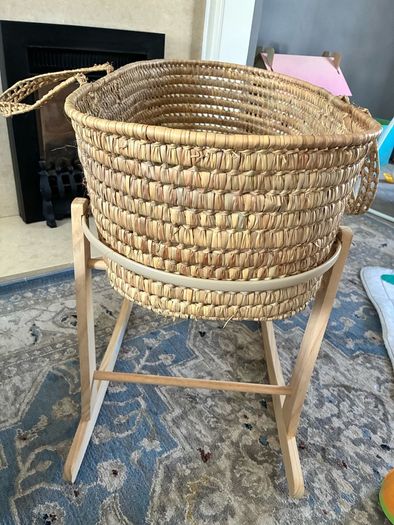 Clair de Lune Moses Basket Rocking Stand and Basket
