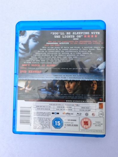 Paranormal activity blue ray dvd