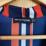 Pretty Little Thing Navy, Red and Cream Striped Jumpsuit Image 3