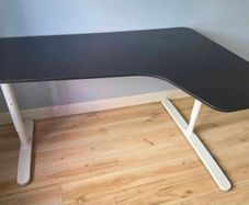 IKEA BEKANT Corner Desk 160x110 - White/Black