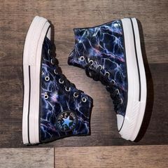 Converse Chuck Taylor All Star Galaxy Lightning Print High Top Trainers UK5 EU/38Rare