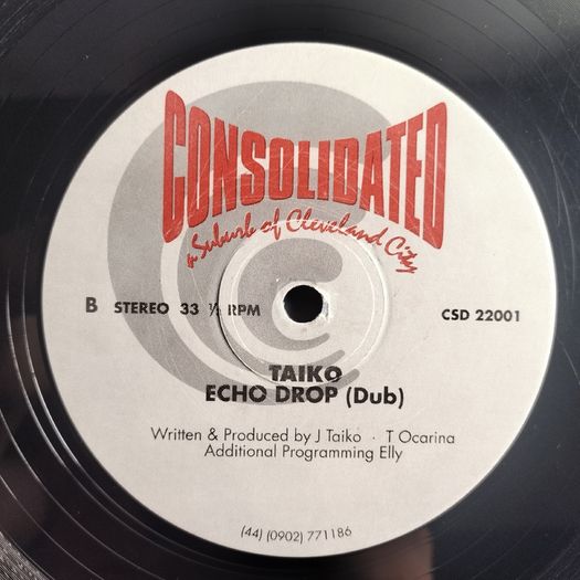 Taiko - Echo Drop - Consolidated Records - QUALITY 90s House Dublin CLASSIC!