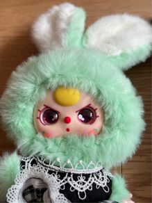 Baby Three Bunny - mint green- bagcharm