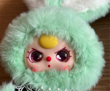 Baby Three Bunny - mint green- bagcharm