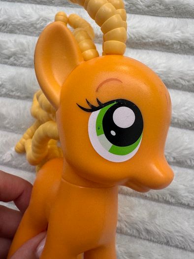 My Little Pony Explore Equestria Cutie Twisty-Do AppleJack Hair Play MLP approx. 14 cm. Used Please see photos