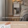 Set of 2 LED Bedside Tables with USB Charging Ports  White Image 3