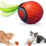 Speedy Tail Cat Toys for Indoor Cats,Smart Interactive Kitten Toy with Feather Tail, 2 Speeds Rechargeable Moving Cat Ball for Bored Indoor Cats, Motion Activated Kitten Rolling Ball Toys Image 2
