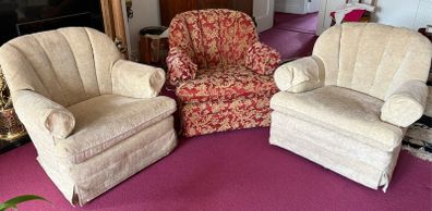 Armchairs x 3