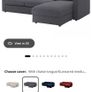 Ikea vimle couch sofa with chaise storage Image 2