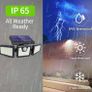 Solar Lights Outdoor 3 Heads, Claoner Upgraded 128 LED Solar Motion Sensor Security Light with 360 Degree Wide Lighting Angle, Easy to Install, IP65 Waterproof Durable Solar Powered Flood Lights for Outside (FREE POSTAGE) Image 4