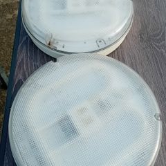Round utility bulkhead outdoor light