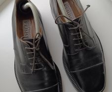 Gianfranco Ferre - Classic Fashion Vintage - Black Cap-Toe Oxford Shoes- Italian Made UK 7/EU 41