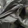 Unsigned black leather trousers jeans style Sz 8UK  W28 L 32 Image 8