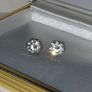 Hallmarked Silver Vintage Solitaire Earrings Image 8