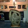 Large Mayan Sculpture Lamp is inspired by Mesoamerican figures, specifically the Chacmool Image 3