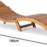 Set of 2 Foldable Wooden Sun Loungers FSC Acacia Garden Reclining Chairs with Ergonomic Design Image 5
