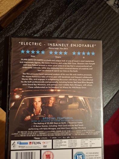 DVD Nick Cave 20,000 Days on Earth