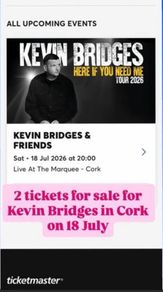 Kevin Bridges Tickets Sat 18th July