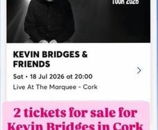 Kevin Bridges Tickets Sat 18th July
