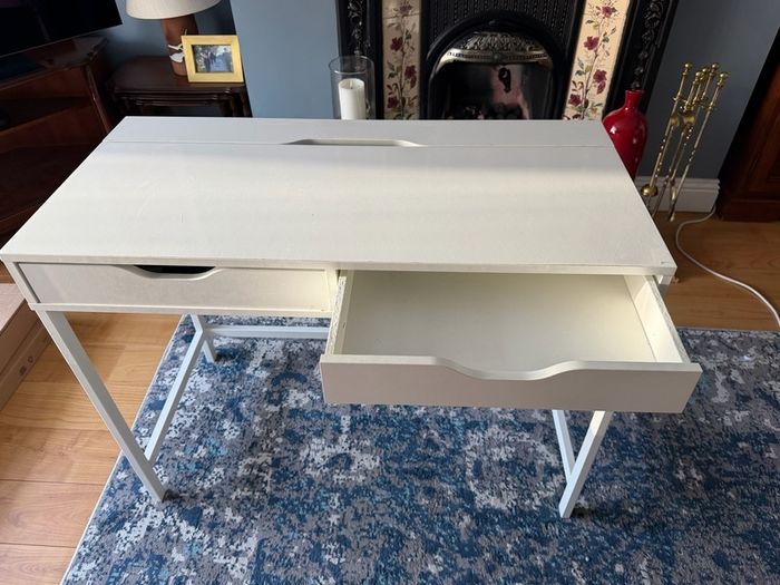 white IKEA alex desk