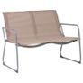 4 Piece Garden Lounge Set Fabric & Steel Taupe Image 3