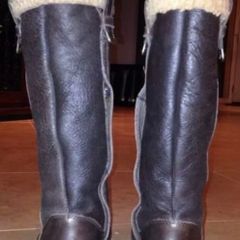 UGG Australia Size 4 Women's Boots Locarno 5191 Brown Leather Sheepskin