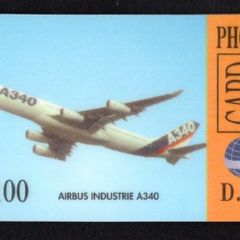 DIT Dial International Ltd (Phone Card) UK100 Airbus Industrie A340