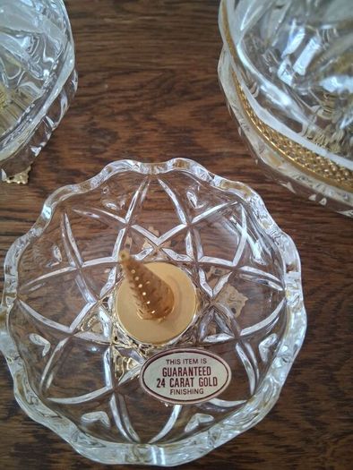 Vintage Killarney Irish Crystal Trinket/Vanity Set