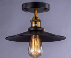 NEW SALE | Vintage Ceiling Light, Edison Flush Mounted Retro Style E27 Industrial Ceiling Light Fixture 1 Pack